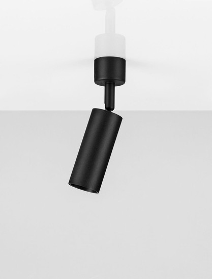 Nova Luce Deckenleuchte Mor schwenkbar GU10 Schwarz Aluminium Ø4cm 9011456