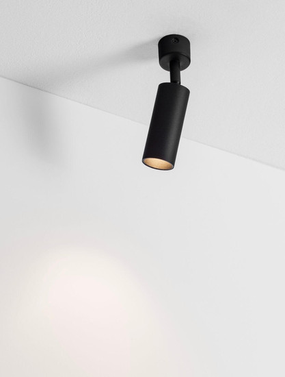 Nova Luce Deckenleuchte Mor schwenkbar GU10 Schwarz Aluminium Ø4cm 9011456
