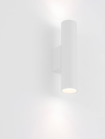 Nova Luce Wandleuchte Mor 2-flammig 2xGU10 Weiß Aluminium Ø4cm 9011459