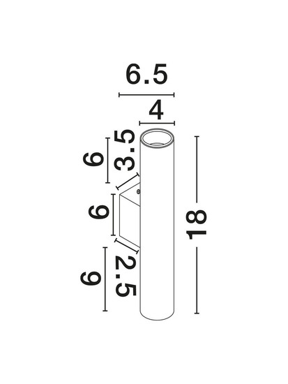 Nova Luce Wandleuchte Mor 2-flammig 2xGU10 Weiß Aluminium Ø4cm 9011459