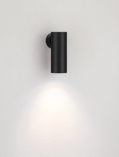 Nova Luce Wandleuchte Mor schwenkbar GU10 Schwarz Aluminium Ø4cm 9011460