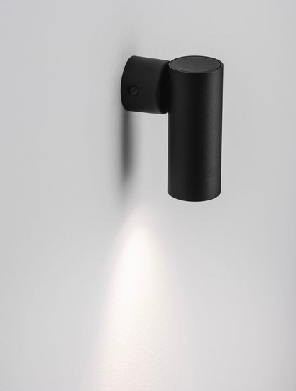Nova Luce Wandleuchte Mor schwenkbar GU10 Schwarz Aluminium Ø4cm 9011460