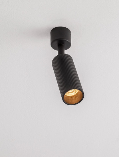 Nova Luce Deckenleuchte Comet schwenkbar GU10 Schwarz Aluminium Ø4cm 9011466