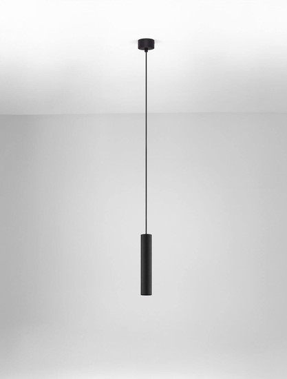 Nova Luce Pendelleuchte Comet GU10 Schwarz Aluminium Ø4cm 9011472