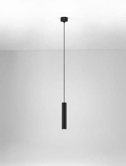 Nova Luce Pendelleuchte Comet GU10 Schwarz Aluminium Ø4cm 9011472