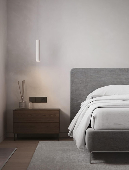 Nova Luce Pendelleuchte Comet GU10 Weiß Aluminium Ø4cm 9011473
