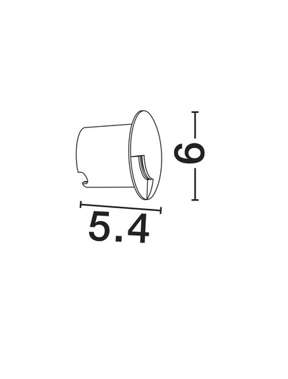Nova Luce LED Wandeinbauleuchte Eris 1W 24lm warmweiss 3000K IP67 Schwarz Aluminium Ø5cm 9019217