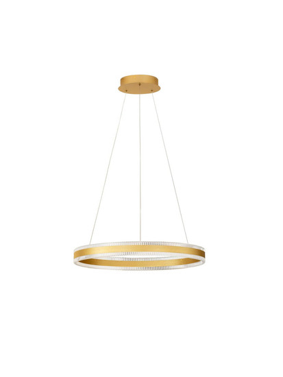 Nova Luce LED Pendelleuchte Alaro dimmbar 46W warmweiss 3000K Messinggold Stahl Aluminium Ø60cm 9019725