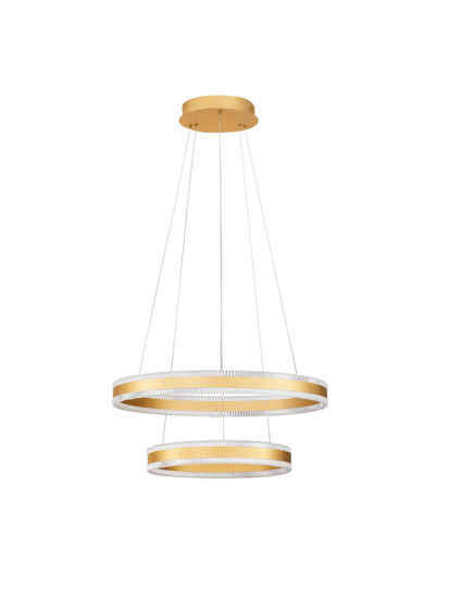 Nova Luce LED Pendelleuchte Alaro dimmbar 69W warmweiss 3000K Messinggold Stahl Aluminium Ø60cm 9019727