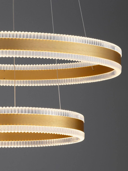 Nova Luce LED Pendelleuchte Alaro dimmbar 69W warmweiss 3000K Messinggold Stahl Aluminium Ø60cm 9019727
