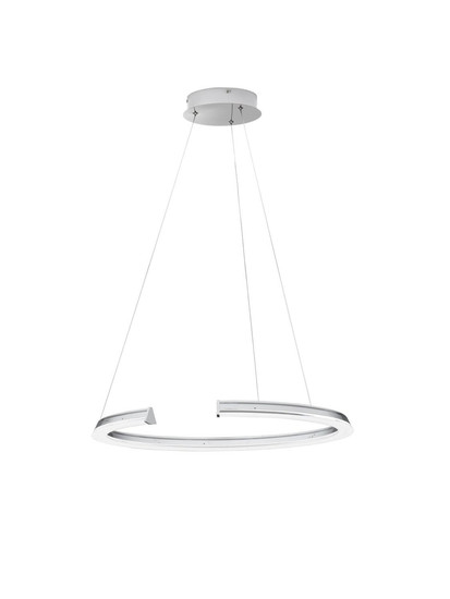 Nova Luce LED Pendelleuchte Elmo dimmbar 48W neutralweiss 3500K Chrom Aluminium Edelstahl Ø64cm 9019729