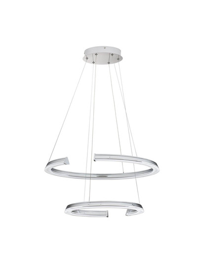 Nova Luce LED Pendelleuchte Elmo dimmbar 70W neutralweiss 3500K Chrom Aluminium Edelstahl Ø63cm 9019731