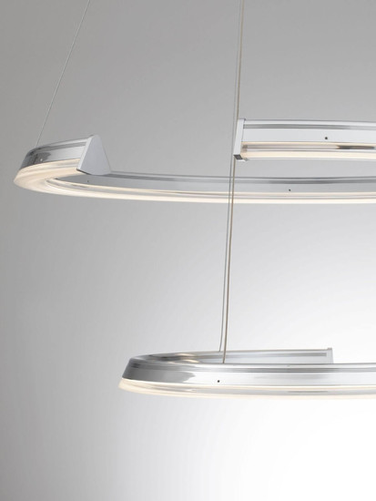 Nova Luce LED Pendelleuchte Elmo dimmbar 70W neutralweiss 3500K Chrom Aluminium Edelstahl Ø63cm 9019731