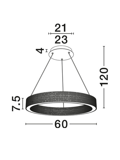 Nova Luce LED Pendelleuchte Kinara dimmbar 70W warmweiss 3000K Platingold Aluminium Edelstahl Ø60cm 9019742