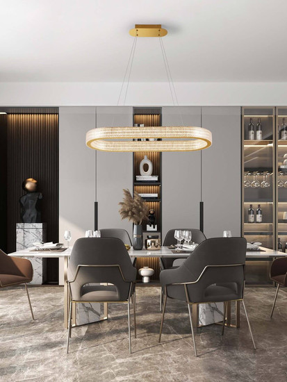 Nova Luce LED Pendelleuchte Kinara dimmbar 70W warmweiss 3000K Platingold Aluminium Edelstahl 90x37cm 9019743