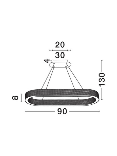 Nova Luce LED Pendelleuchte Kinara dimmbar 70W warmweiss 3000K Platingold Aluminium Edelstahl 90x37cm 9019743