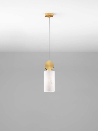Nova Luce Pendelleuchte Maru E27 Messinggold Stahl Aluminium Ø12cm 9019756