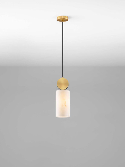 Nova Luce Pendelleuchte Maru E27 Messinggold Stahl Aluminium Ø12cm 9019756