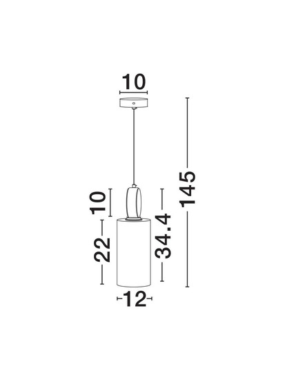 Nova Luce Pendelleuchte Maru E27 Messinggold Stahl Aluminium Ø12cm 9019756