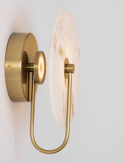 Nova Luce LED Wandleuchte Maru 6W warmweiss 3000K Messinggold Stahl Aluminium 31x25cm 9019757