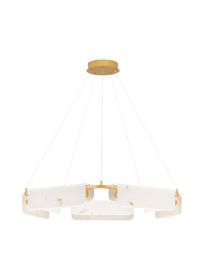 Nova Luce LED Pendelleuchte Aider dimmbar 45W warmweiss 3000K Messinggold Stahl Aluminium Ø93cm 9019759