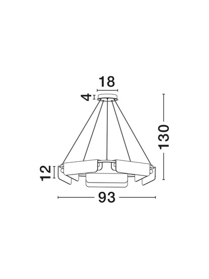 Nova Luce LED Pendelleuchte Aider dimmbar 45W warmweiss 3000K Messinggold Stahl Aluminium Ø93cm 9019759