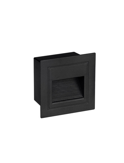 Nova Luce LED Wandeinbauleuchte Mono 3W warmweiss 3000K IP65 Schwarz Aluminium 6x6cm 9026145