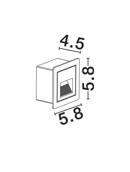 Nova Luce LED Wandeinbauleuchte Mono 3W warmweiss 3000K IP65 Schwarz Aluminium 6x6cm 9026145
