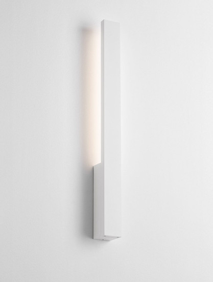 Nova Luce LED Außen-Wandleuchte Isos 6W warmweiss 3000K IP65 salzwasserfest Weiß Aluminium 60x6cm 9030101