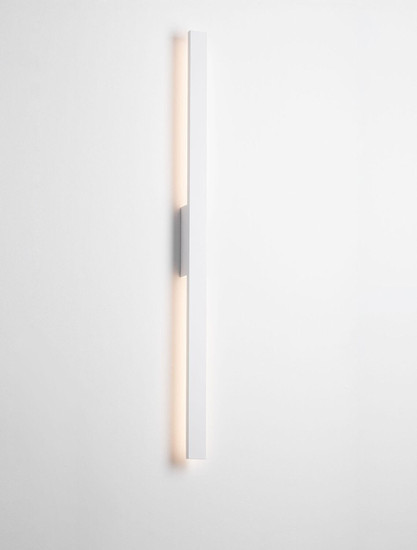 Nova Luce LED Außen-Wandleuchte Doul 20W warmweiss 3000K IP65 salzwasserfest Weiß Aluminium 120x6cm 9030104
