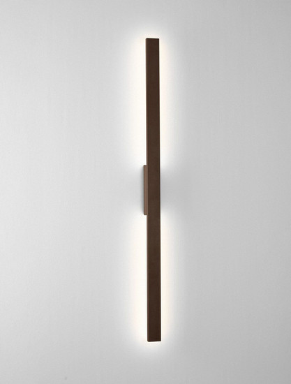 Nova Luce LED Außen-Wandleuchte Doul 20W warmweiss 3000K IP65 salzwasserfest Cortenstahl Aluminium 120x6cm 9030105