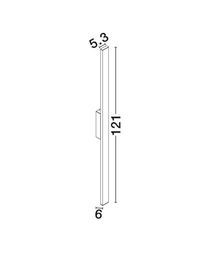 Nova Luce LED Außen-Wandleuchte Doul 20W warmweiss 3000K IP65 salzwasserfest Cortenstahl Aluminium 120x6cm 9030105