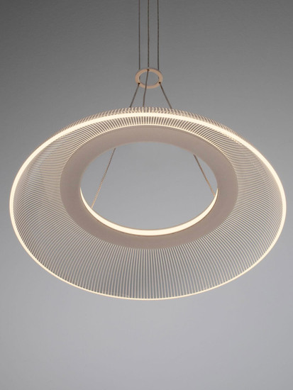 Nova Luce LED Pendelleuchte Mantle 22W warmweiss 3000K Weiß Aluminium Ø40cm 9030109