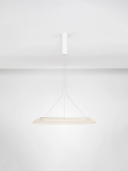 Nova Luce LED Pendelleuchte Mantle 38W warmweiss 3000K Weiß Aluminium Ø60cm 9030110