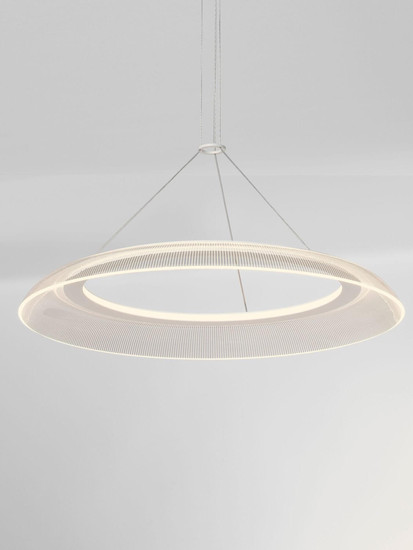 Nova Luce LED Pendelleuchte Mantle 38W warmweiss 3000K Weiß Aluminium Ø60cm 9030110