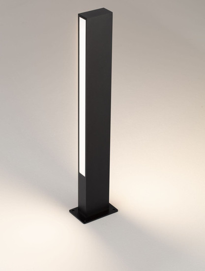 Nova Luce LED Sockelleuchte Stor 12W warmweiss 3000K IP65 salzwasserfest Schwarz Aluminium 60cm 9030111