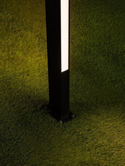 Nova Luce LED Wegeleuchte Stor 17W warmweiss 3000K IP65 salzwasserfest Schwarz Aluminium 100cm 9030112
