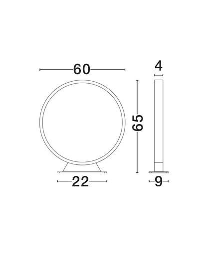 Nova Luce LED Wegeleuchte Metro 10W warmweiss 3000K IP65 salzwasserfest Schwarz Aluminium 65cm 9030114