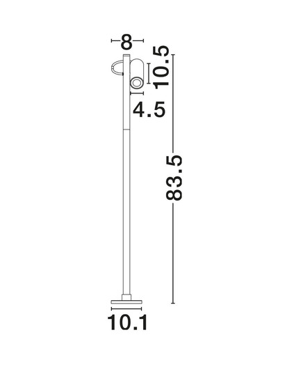 Nova Luce LED Wegeleuchte Darma drehbar 7W warmweiss 3000K IP65 salzwasserfest Cortenstahl Aluminium 83,5cm 9030116