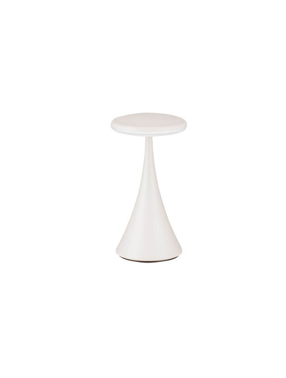 Nova Luce LED Akku-Tischleuchte Elbo dimmbar 2W warmweiss 3000K USB IP54 Weiß Aluminium Ø9cm 9030134