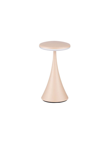 Nova Luce LED Akku-Tischleuchte Elbo dimmbar 2W warmweiss 3000K USB IP54 Creme Aluminium Ø9cm 9030137