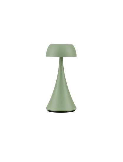 Nova Luce LED Akku-Tischleuchte Ycro dimmbar 2W warmweiss 3000K USB IP54 Olivgrün Aluminium Ø8cm 9030141