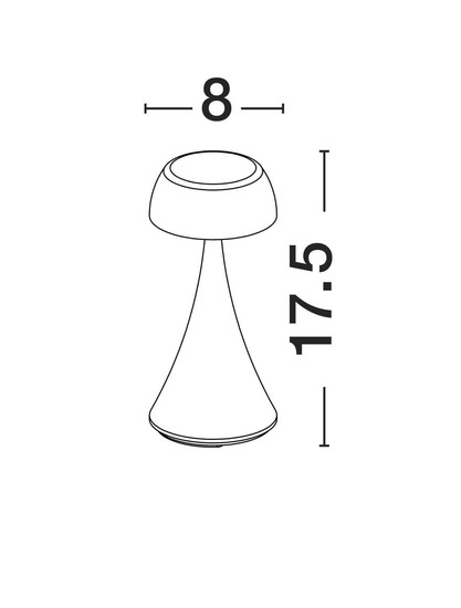 Nova Luce LED Akku-Tischleuchte Ycro dimmbar 2W warmweiss 3000K USB IP54 Olivgrün Aluminium Ø8cm 9030141