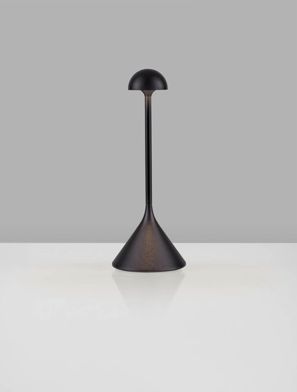 Nova Luce LED Akku-Tischleuchte Dalt dimmbar 1W warmweiss 3000K USB IP54 Schwarz Aluminium Ø9,5cm 9030143