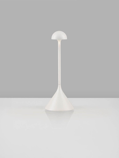Nova Luce LED Akku-Tischleuchte Dalt dimmbar 1W warmweiss 3000K USB IP54 Weiß Aluminium Ø9,5cm 9030144