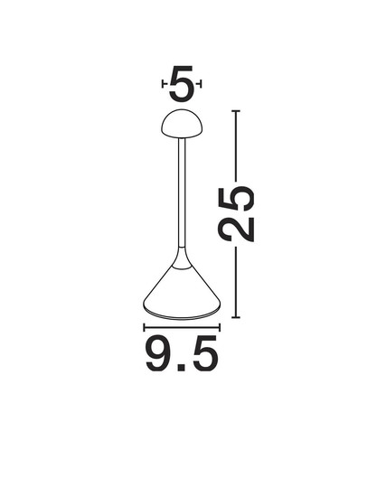 Nova Luce LED Akku-Tischleuchte Dalt dimmbar 1W warmweiss 3000K USB IP54 Weiß Aluminium Ø9,5cm 9030144