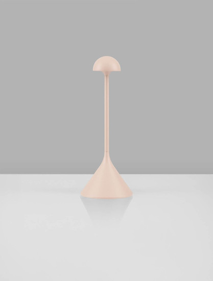 Nova Luce LED Akku-Tischleuchte Dalt dimmbar 1W warmweiss 3000K USB IP54 Creme Aluminium Ø9,5cm 9030147
