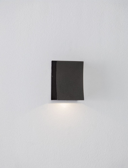Nova Luce LED Außen-Wandleuchte Boxy 3W warmweiss 3000K IP65 Schwarz Aluminium 9x6,5cm 9030148
