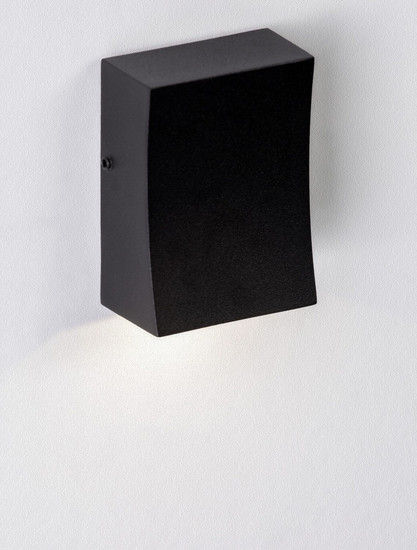 Nova Luce LED Außen-Wandleuchte Boxy 3W warmweiss 3000K IP65 Schwarz Aluminium 9x6,5cm 9030148