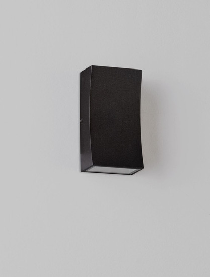 Nova Luce LED Außen-Wandleuchte Boxy 6W warmweiss 3000K IP65 Schwarz Aluminium 12x6,5cm 9030150